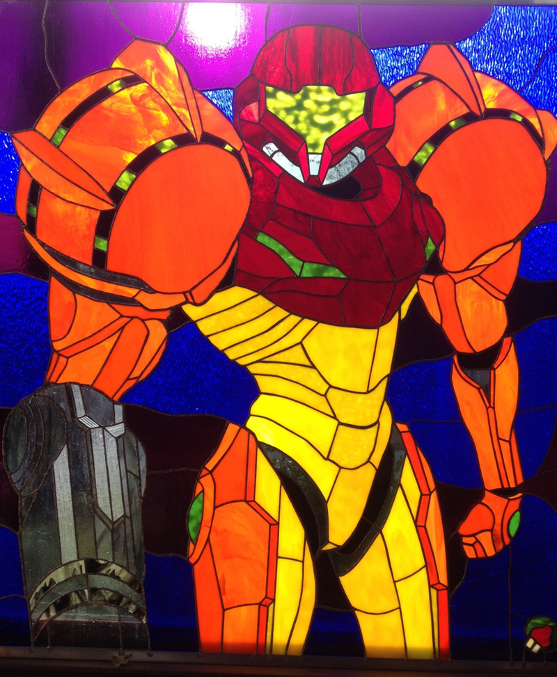 Illustration for article titled Let This Halo, Mega Man and Metroid Stained Glass Turn Your Home Into a Video Game House of Worship